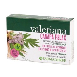 Farmaderbe Valeriana Canapa Relax 30 Compresse Divisibili