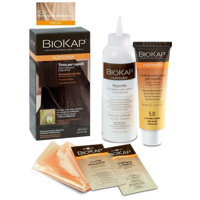 Bios Line Biokap Nutricolor 10,0 New Biondo Extra Chiarissimo Tinta Tubo + Flacone Bios Line Biokap Nutricolor 10,0 New Biondo Extra Chiarissimo Tinta Tubo + Flacone