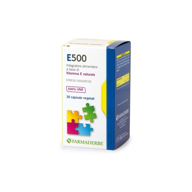 Farmaderbe E 500 30 Capsule integratore di vitamina E Farmaderbe E 500 30 Capsule integratore di vitamina E