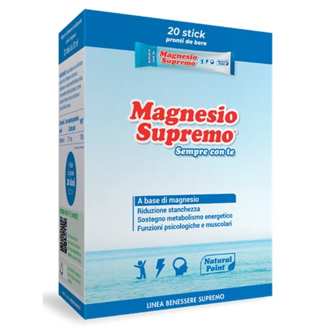 Natural Point Magnesio Supremo Sempre Con Te 20 Stick Pack X 20 Ml