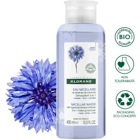 Klorane Acqua Micellare Fiordaliso Bio Struccante 400ml Klorane Acqua Micellare Fiordaliso Bio Struccante 400ml