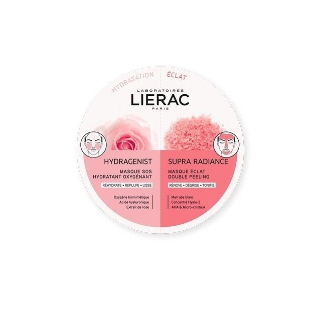Lierac Maschera Viso Duo Hydragenist e Supra Radiance 2x6ml Lierac Maschera Viso Duo Hydragenist e Supra Radiance 2x6ml
