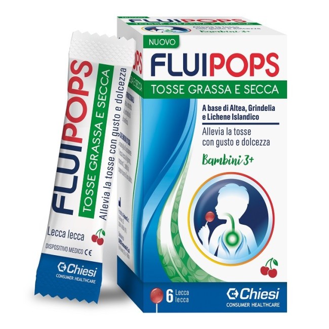 Chiesi Farmaceutici Fluipops 6 Lecca Lecca Ciliegia Per Tosse Chiesi Farmaceutici Fluipops 6 Lecca Lecca Ciliegia Per Tosse