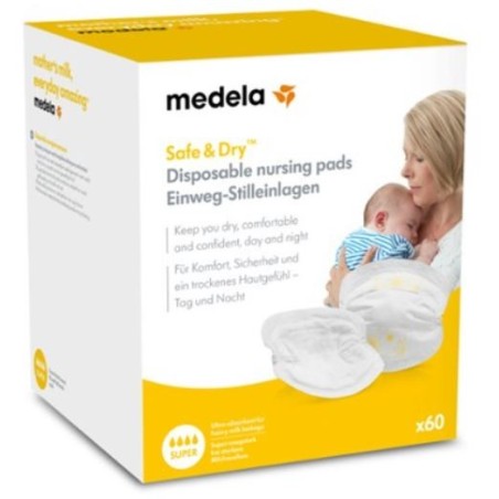 Medela Italia Safe & Dry Coppetta Assorbilatte 60 Pezzi Medela Italia Safe & Dry Coppetta Assorbilatte 60 Pezzi