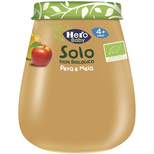 Fater Hero Solo Omogeneizzato Pera Mela 100% Bio 120 G Fater Hero Solo Omogeneizzato Pera Mela 100% Bio 120 G