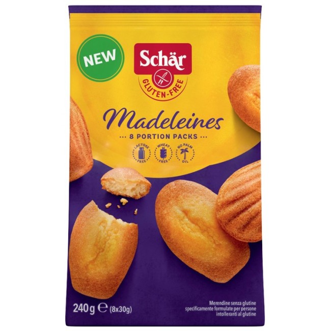 Schar Madeleines Merendine Senza Glutine 8x30 G Schar Madeleines Merendine Senza Glutine 8x30 G