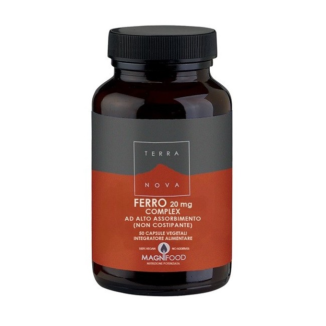Terranova Complesso Di Ferro Ad Alto Assorbimento 20 Mg 50 Capsule Terranova Complesso Di Ferro Ad Alto Assorbimento 20 Mg 50 Capsule