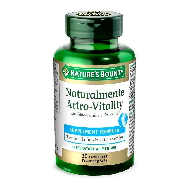 Nature's Bounty Natural Artro-Vitality Integratore 30 Tavolette Nature's Bounty Natural Artro-Vitality Integratore 30 Tavolette