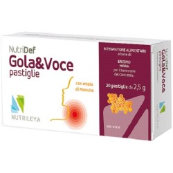 Nutrileya Nutridef Gola & Voce Miele Integratore 20 Pastiglie
