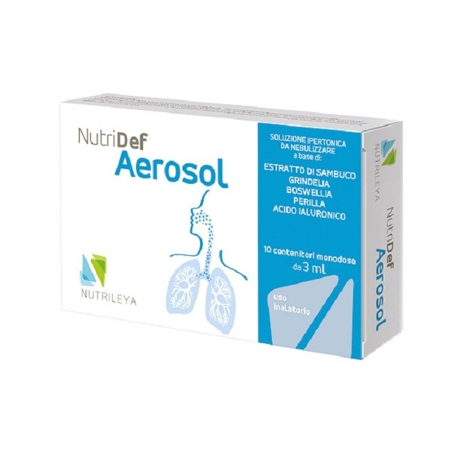 Nutrileya Nutridef Aerosol 10 Fiale con acido ialuronico 3 Ml