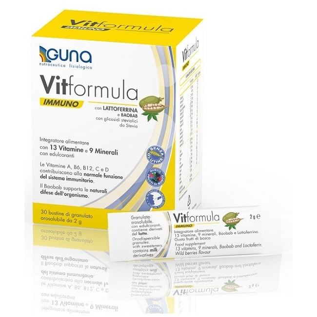 Guna Vitformula Immuno integratore 30 Stick Da 2 G Guna Vitformula Immuno integratore 30 Stick Da 2 G