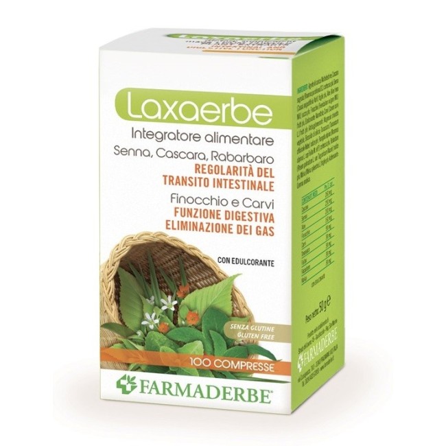 Farmaderbe Laxaerbe 100 Compresse integratore lassativo Farmaderbe Laxaerbe 100 Compresse integratore lassativo