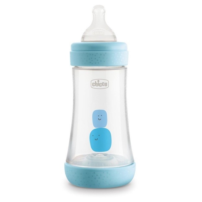 Chicco Biberon Perfect 5 Boy In Silicone 2 Fori 240 ml Chicco Biberon Perfect 5 Boy In Silicone 2 Fori 240 ml