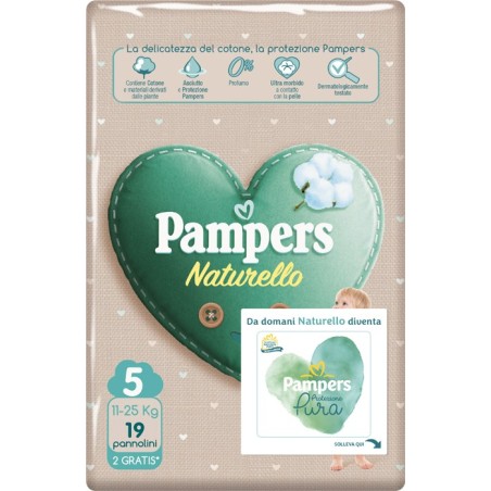 Fater Pampers Protezione Pura Naturello Junior Cp 17 Pezzi + 2 Fater Pampers Protezione Pura Naturello Junior Cp 17 Pezzi + 2