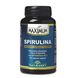 Naturando Maximum Spirulina integratore 100 Capsule