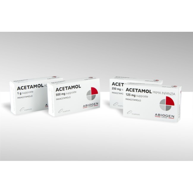 Acetamol* Bambini 10 Supposte 500mg Acetamol* Bambini 10 Supposte 500mg