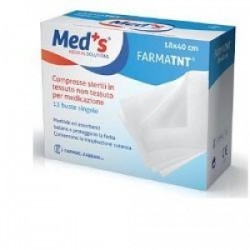 Farmac-zabban Garza Compressa Meds Tessuto Non Tessuto 10x10cm 16 Pezzi Peel Open