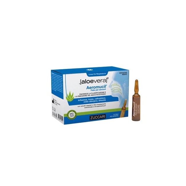 Zuccari Aloevera2 Aeromucil 10 Fiale nebulizzanti 5 Ml Zuccari Aloevera2 Aeromucil 10 Fiale nebulizzanti 5 Ml