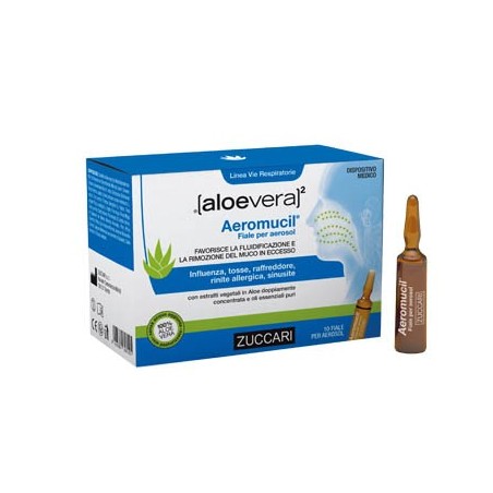Zuccari Aloevera2 Aeromucil 10 Fiale nebulizzanti 5 Ml Zuccari Aloevera2 Aeromucil 10 Fiale nebulizzanti 5 Ml