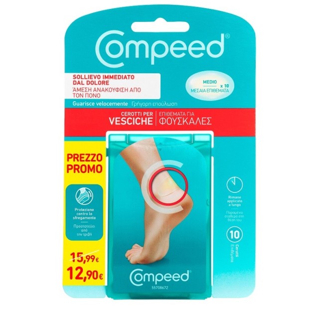 Compeed Cerotto Vesciche Medio 10 Pezzi Promo Compeed Cerotto Vesciche Medio 10 Pezzi Promo