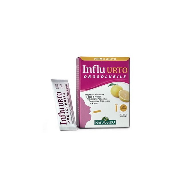 Naturando Influ Urto Orosolubile integratore 20 Bustine Da 2 G Naturando Influ Urto Orosolubile integratore 20 Bustine Da 2 G