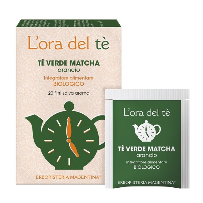 Erboristeria Magentina Te' Verde Matcha/arancio Bio 20 Filtri 30 G Erboristeria Magentina Te' Verde Matcha/arancio Bio 20 Filtri 30 G