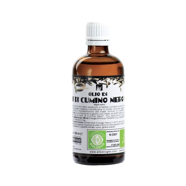 Erbavoglio Olio Semi Cumino Nero Biologico 100ml