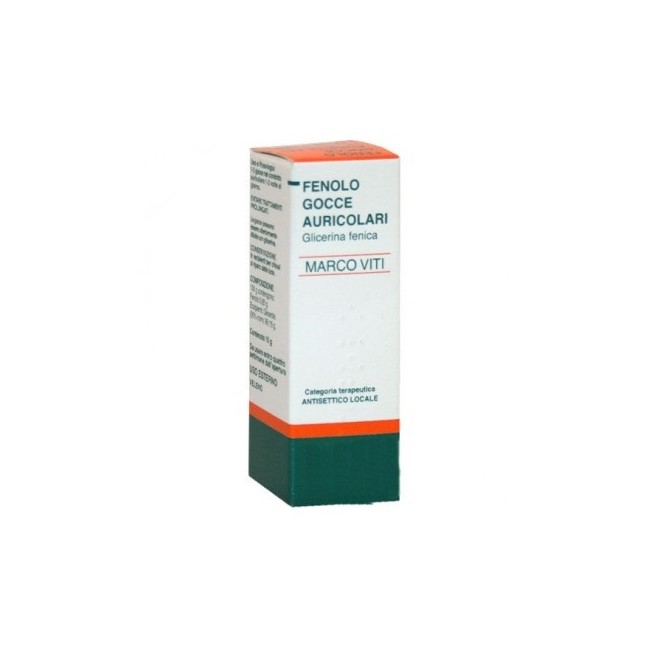 Fenolo Marco Viti* Gocce Otologiche 10g1% Fenolo Marco Viti* Gocce Otologiche 10g1%