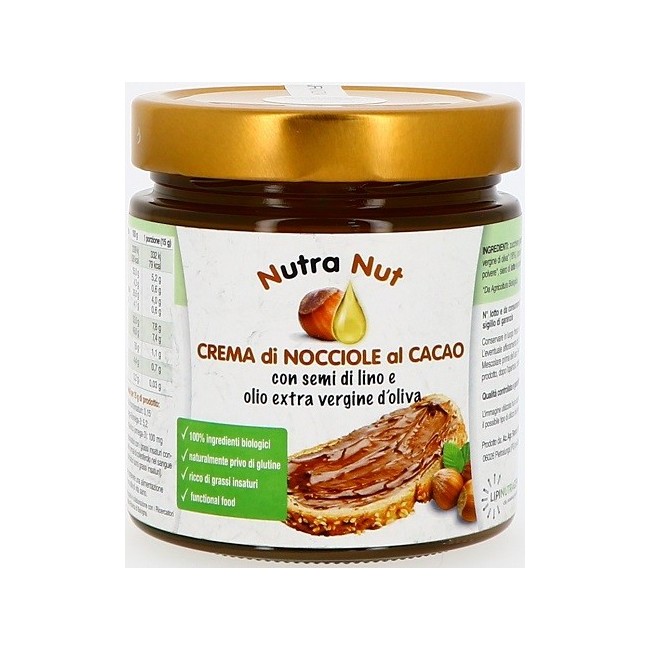 Nutra nut crema nocciole al cacao con semi di lino 400 g