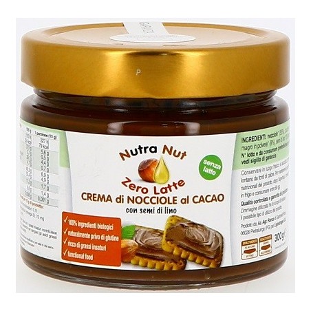 Nutra nut zero latte Crema di Nocciole al Cacao 300 g