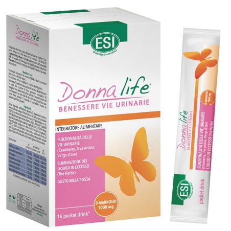 Esi Donna Life Vie Urinarie integratore 16 Pocket Drink Esi Donna Life Vie Urinarie integratore 16 Pocket Drink