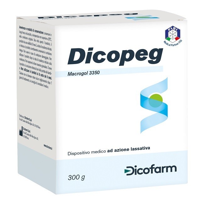 Dicofarm Dicopeg barattolo lassativo osmotico 300 g Dicofarm Dicopeg barattolo lassativo osmotico 300 g