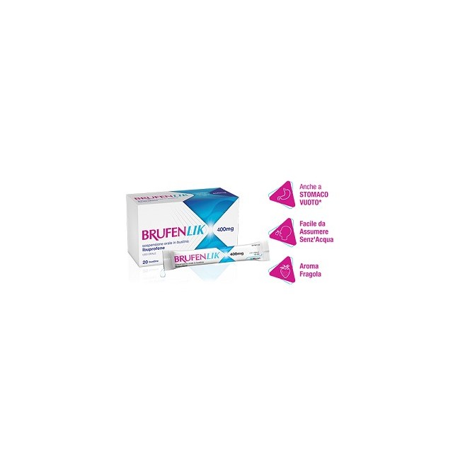 Brufenlik 20 bustine 400mg 10ml di ibuprofene bevibile