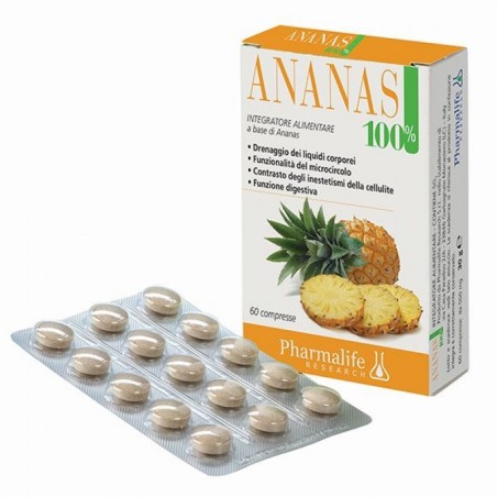 Pharmalife Ananas 100% integratore 60 compresse Pharmalife Ananas 100% integratore 60 compresse