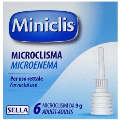 Miniclis Adulti 6 microclismi in contenitore da 9gr