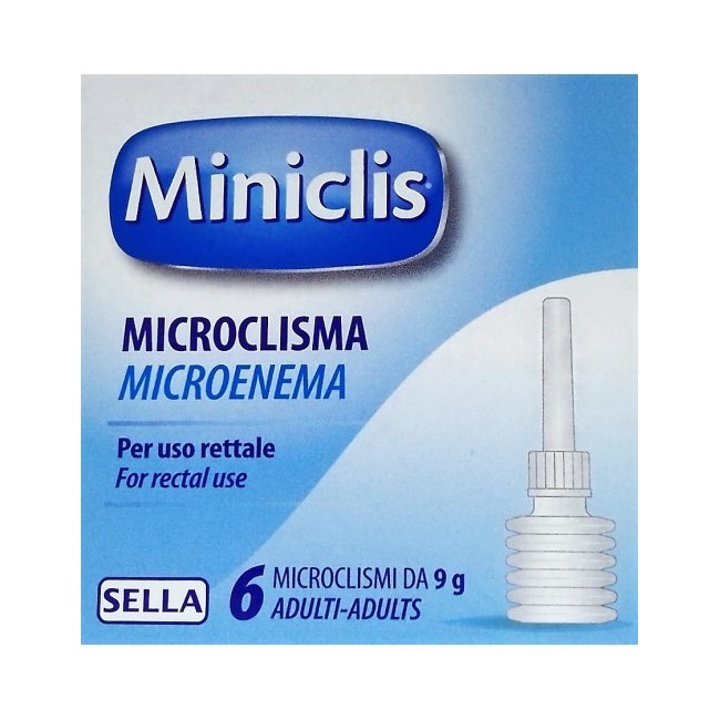 Miniclis Adulti 6 microclismi in contenitore da 9gr Miniclis Adulti 6 microclismi in contenitore da 9gr