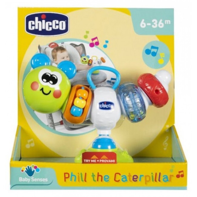 Chicco gioco Phill The Caterpillar Seggiolone Bruchino Ballerino Chicco gioco Phill The Caterpillar Seggiolone Bruchino Ballerino