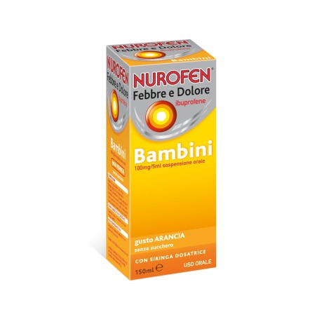 Nurofen Febbre Dolore*bambini100mg/5ml Arancia Nurofen Febbre Dolore*bambini100mg/5ml Arancia