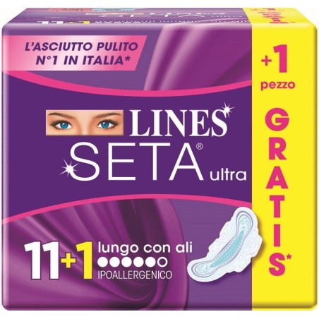 Fater Lines Seta Assorbente Ultra Lungo Ali Cp 11+1 Gratis