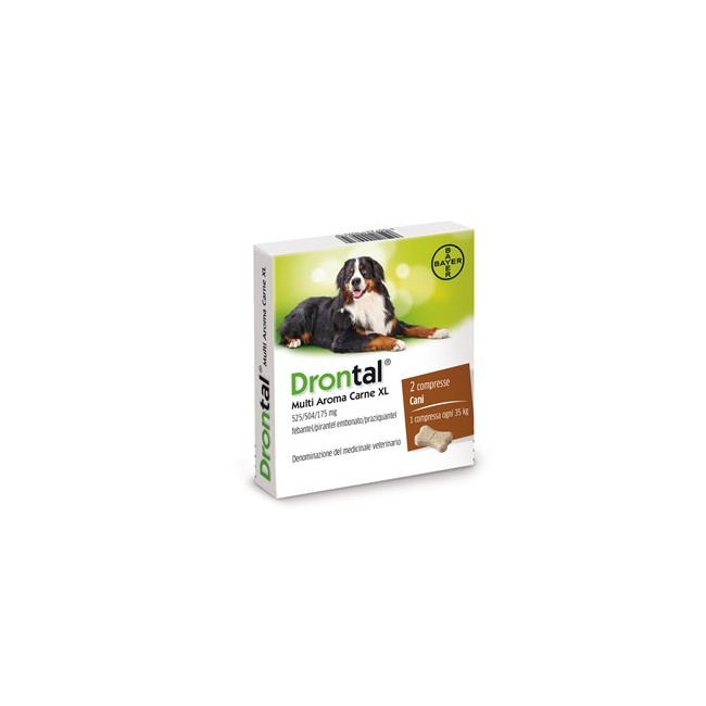 Bayer Drontal Multi Aroma Carne XL 2 compresse Bayer Drontal Multi Aroma Carne XL 2 compresse