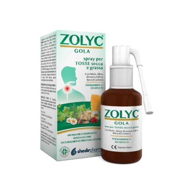 Shedir Pharma Zolic Spray Tosse Secca e Grassa 30 ml Shedir Pharma Zolic Spray Tosse Secca e Grassa 30 ml