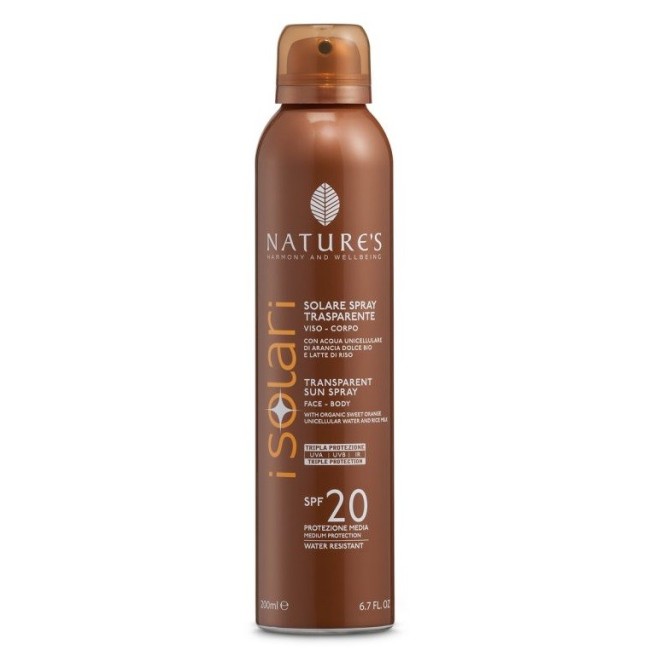 Bios Line Nature's I Solari Spray Trasparente Spf 20 200 ml Bios Line Nature's I Solari Spray Trasparente Spf 20 200 ml