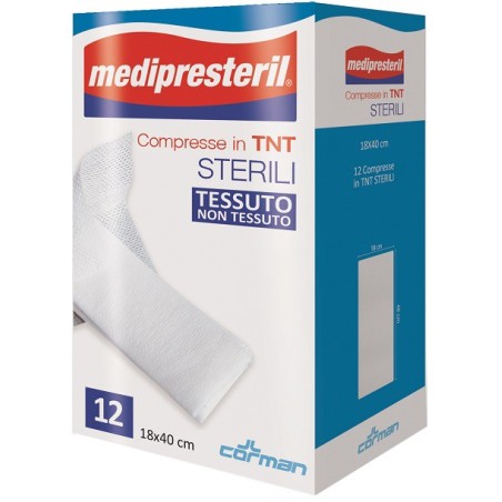 Corman Medipresteril Compresse Sterili Tnt 18x40 Cm 12 Pezzi
