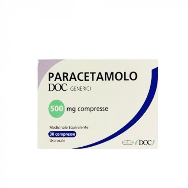 PARACETAMOLO (DOC GENERICI)*30 cpr div 500 mg PARACETAMOLO (DOC GENERICI)*30 cpr div 500 mg