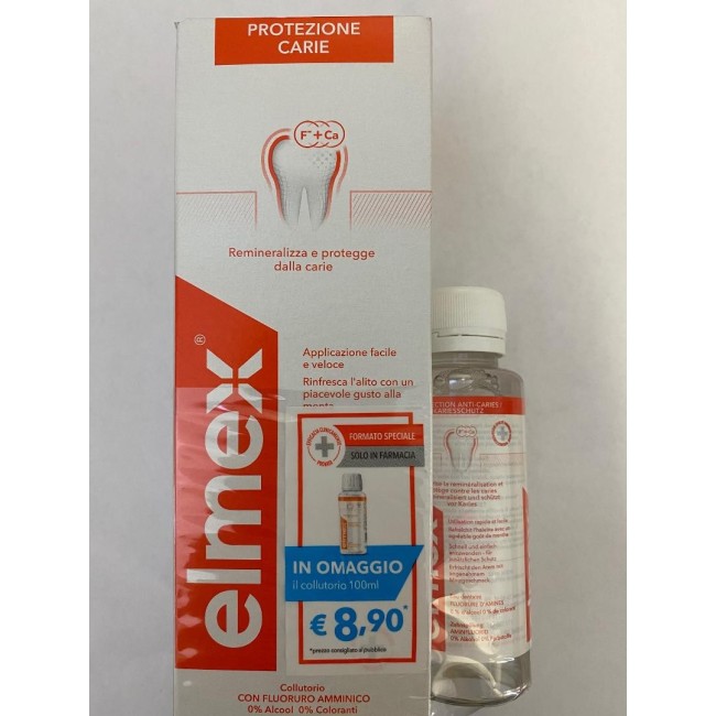 Elmex Protezione Carie Collutorio Promo 400 ml + 100 ml Elmex Protezione Carie Collutorio Promo 400 ml + 100 ml