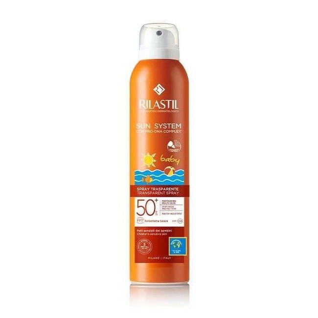 Rilastil Sun system Baby Spray Trasparente Spf50+ 200 ml Rilastil Sun system Baby Spray Trasparente Spf50+ 200 ml