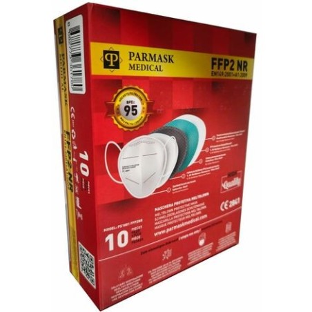 Parmask mascherina FFP2 bianca confezione da 10 pezzi Parmask mascherina FFP2 bianca confezione da 10 pezzi