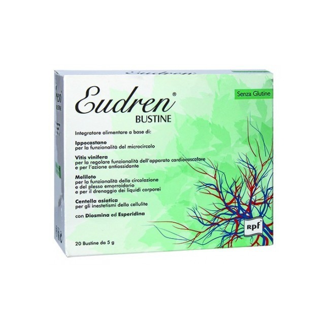 Eudren 20 bustine 100 g integratore alimentare per le vene varicose Eudren 20 bustine 100 g integratore alimentare per le vene varicose