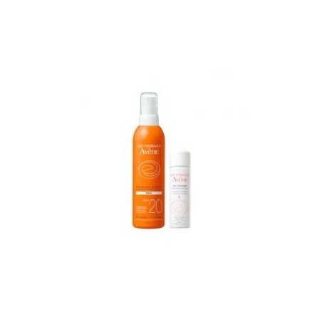 Avene Latte Spray SPF 20+ da 200 Ml + Spray Acqua Termale 50 Ml Avene Latte Spray SPF 20+ da 200 Ml + Spray Acqua Termale 50 Ml