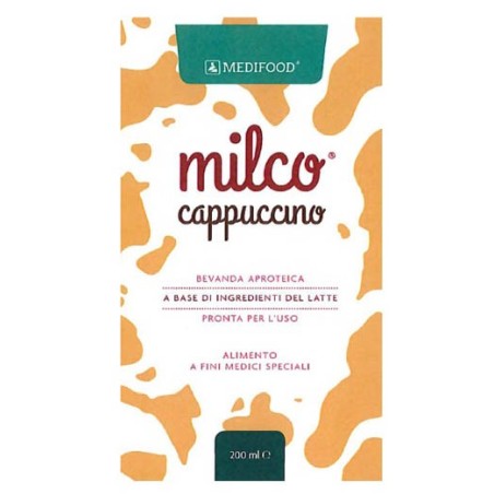 Medifood Milco Bevanda Aproteica Cappuccino 6 X 200 Ml